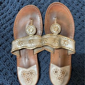 Gold Jack Rogers Sandals